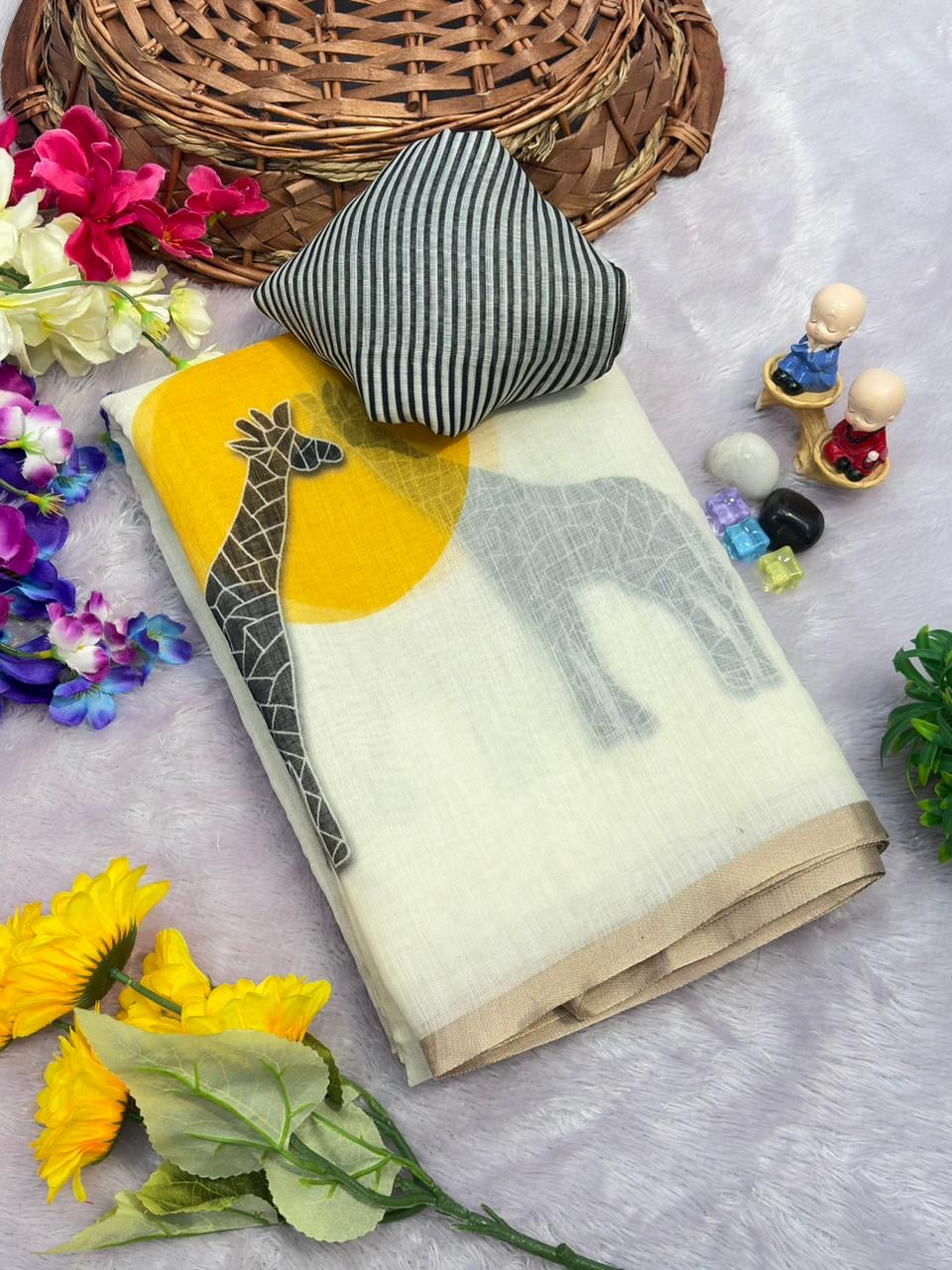 Linen saree | ABLI001