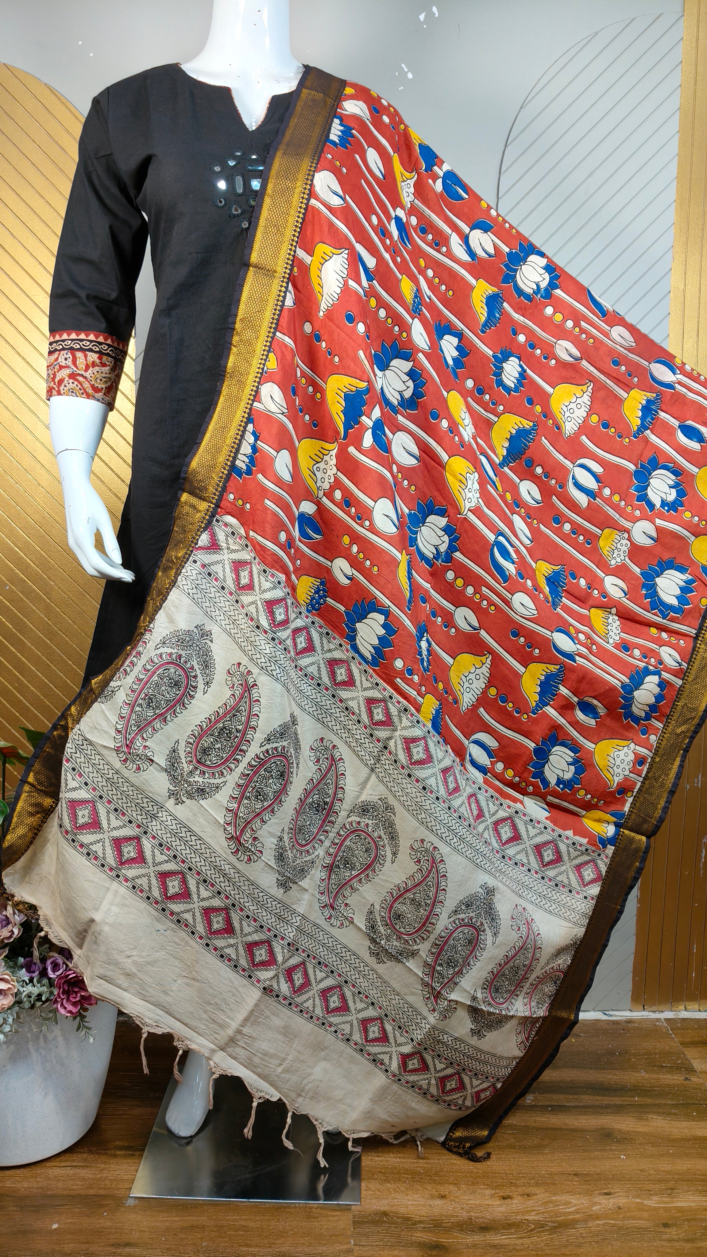 Kalamkari Dupatta | KAL1411