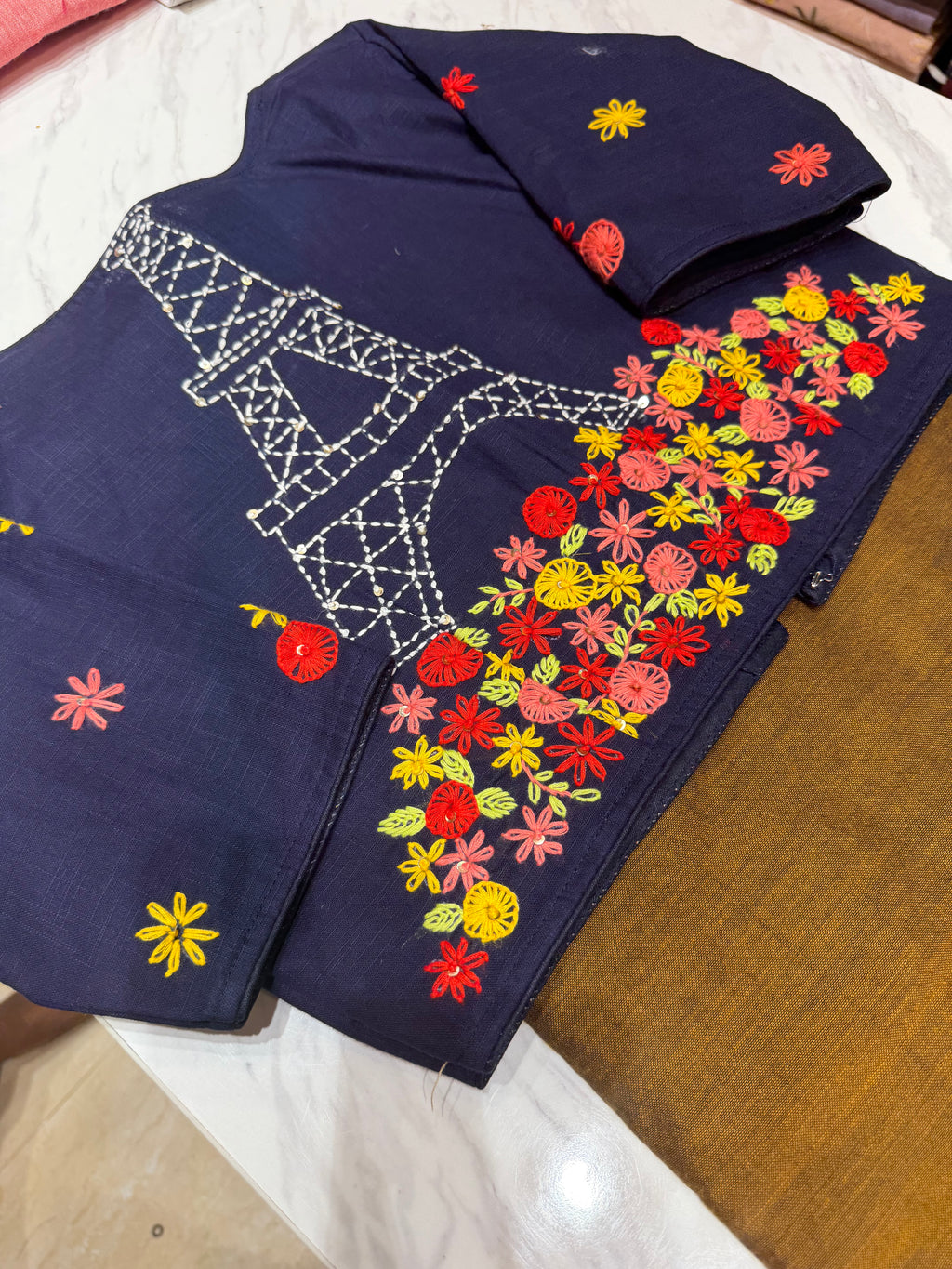 Saree & Blouse combo | COT0426COM