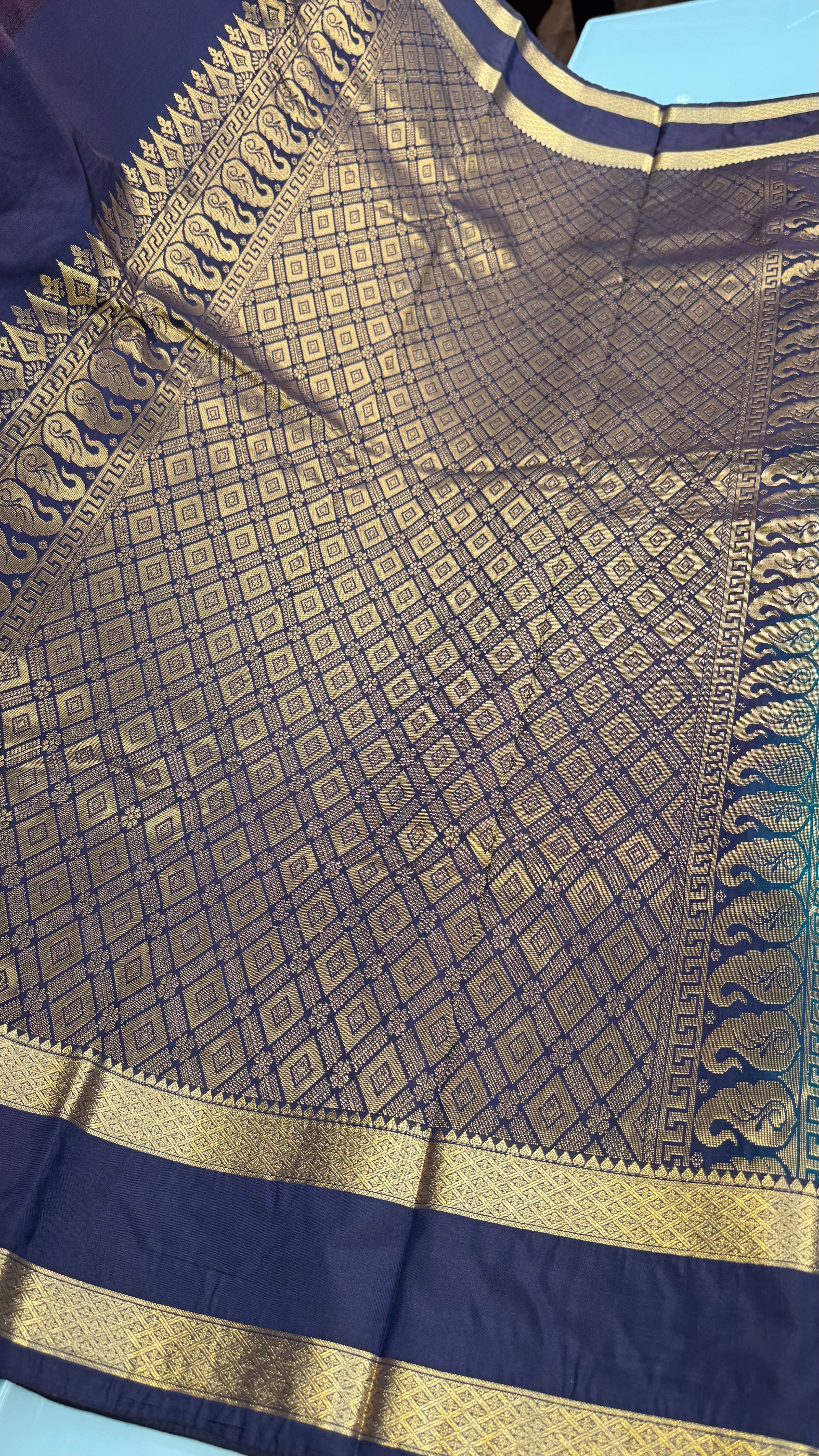 Kanchi Soft silk Rettapetta Border saree | KASORE2011