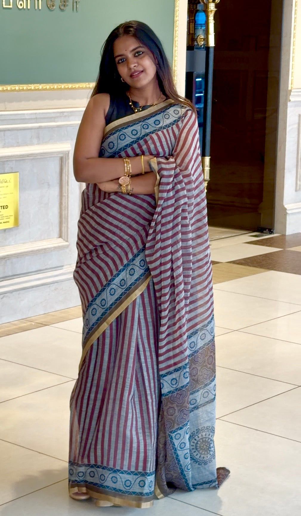Linen saree | ABLI001
