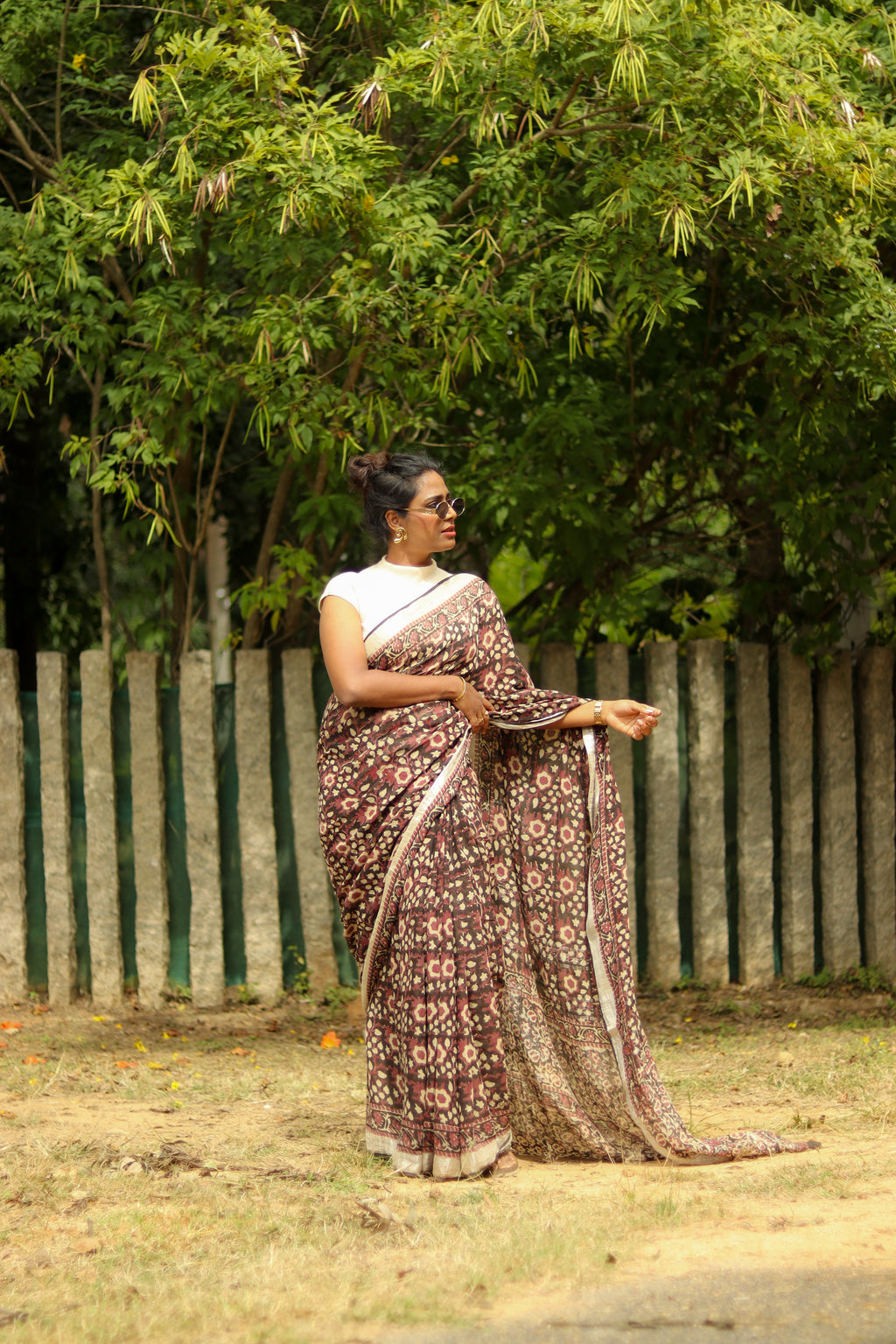Organic Linen sarees | LICOSA2811