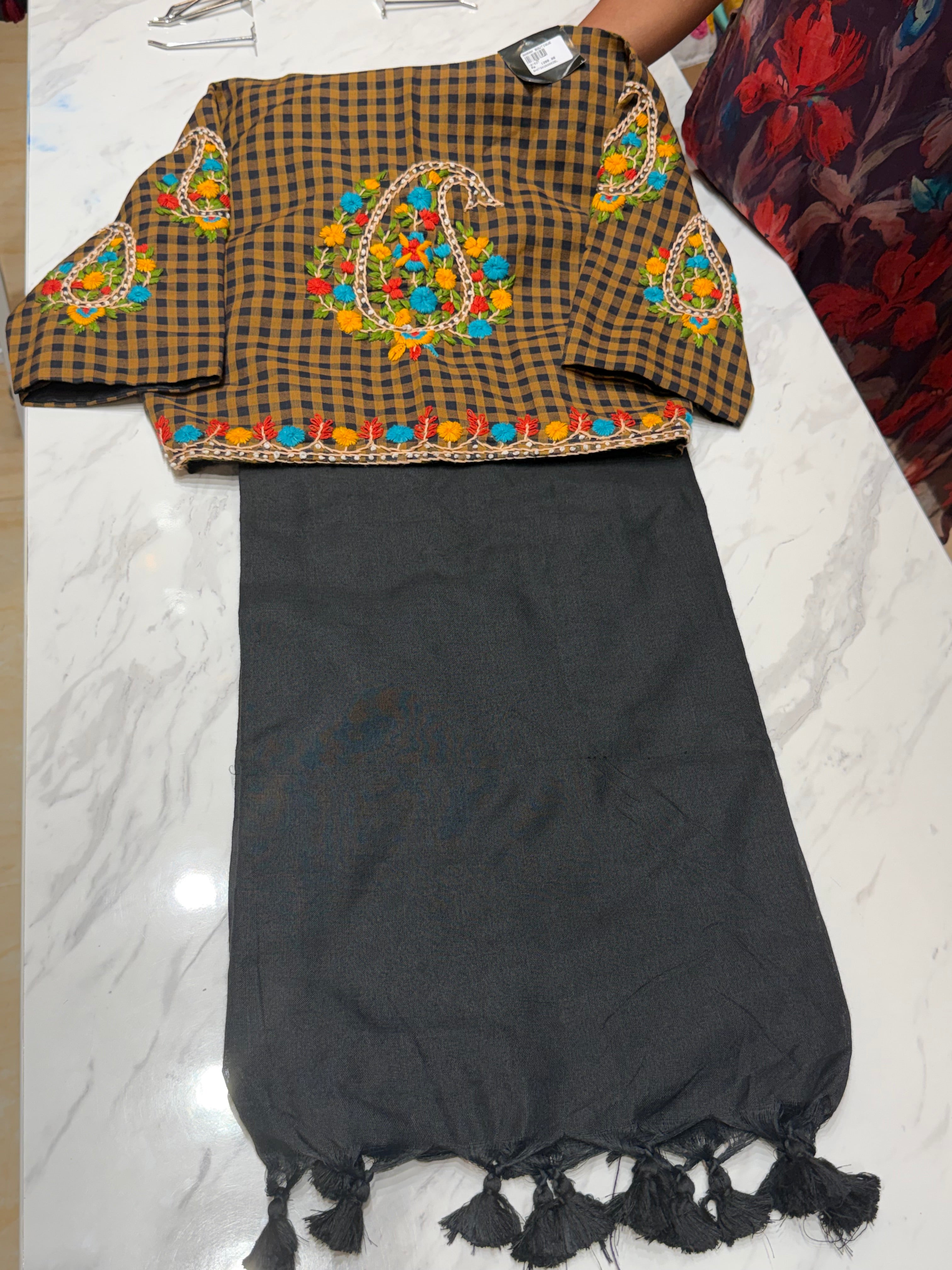Saree & Blouse combo | COT0426COM