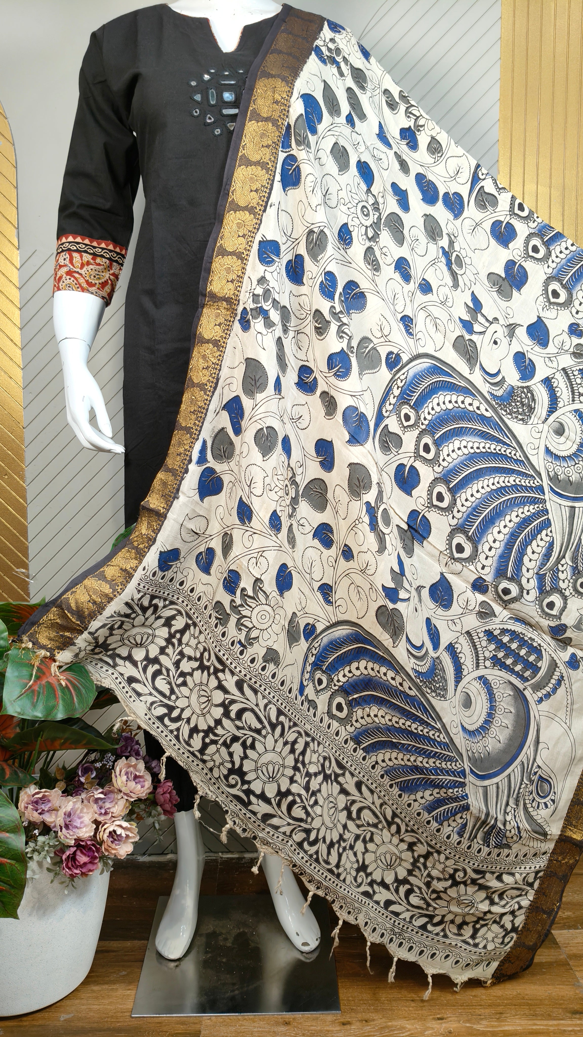Kalamkari Dupatta | KAL1411