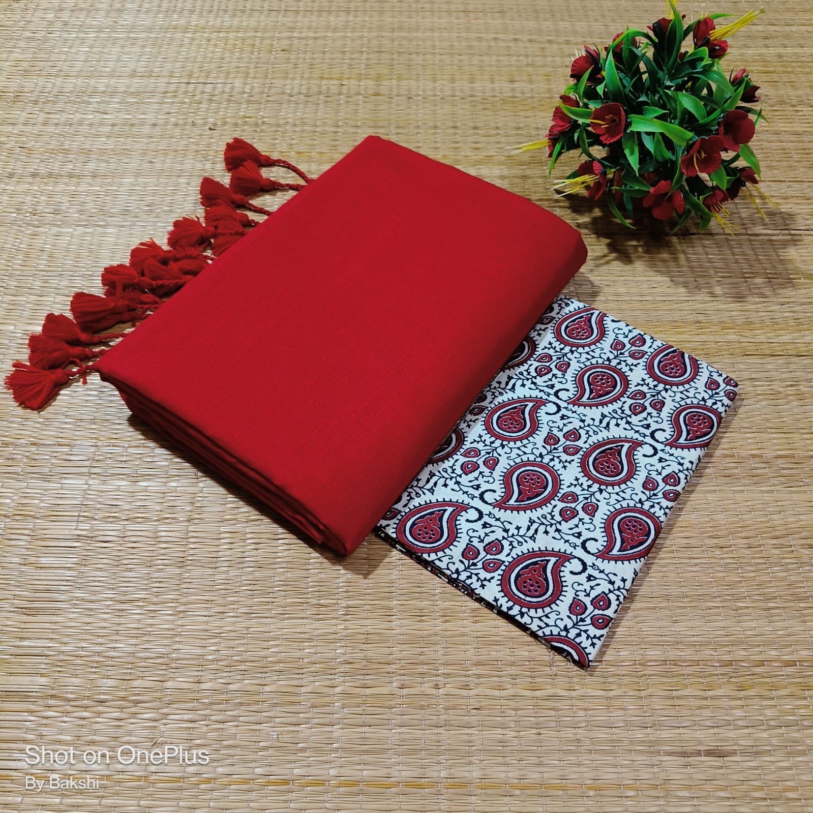 Khadi cotton and blouse combo | KADBL1511