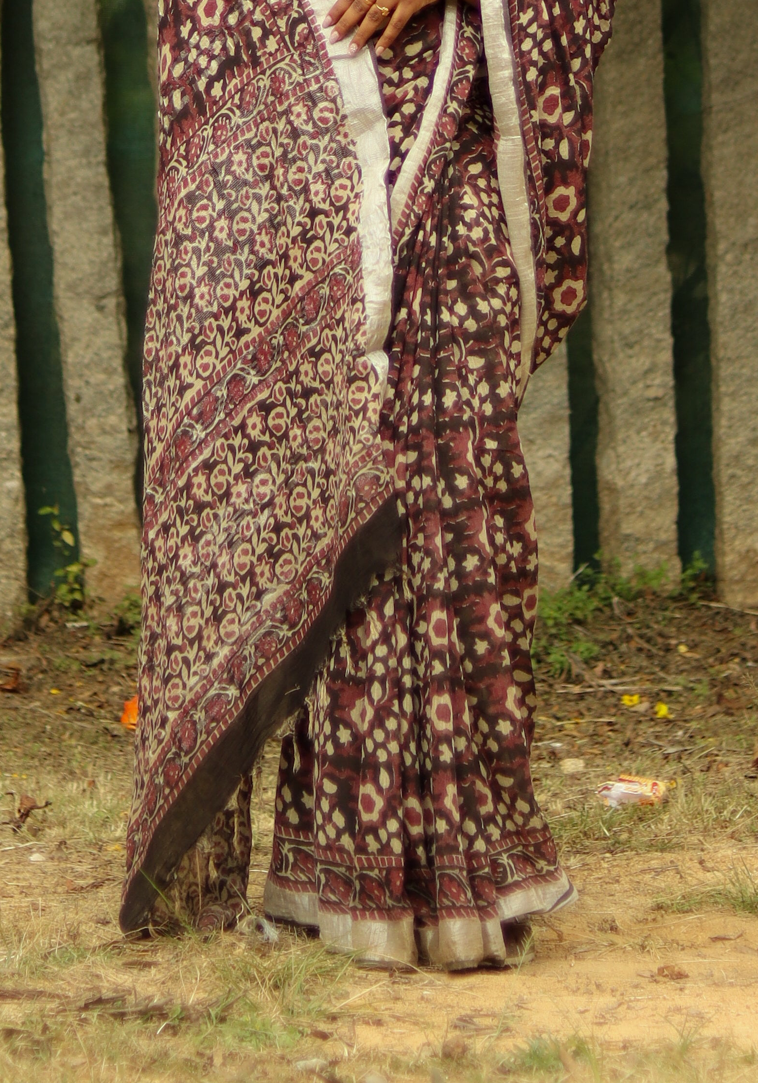 Organic Linen sarees | LICOSA2811