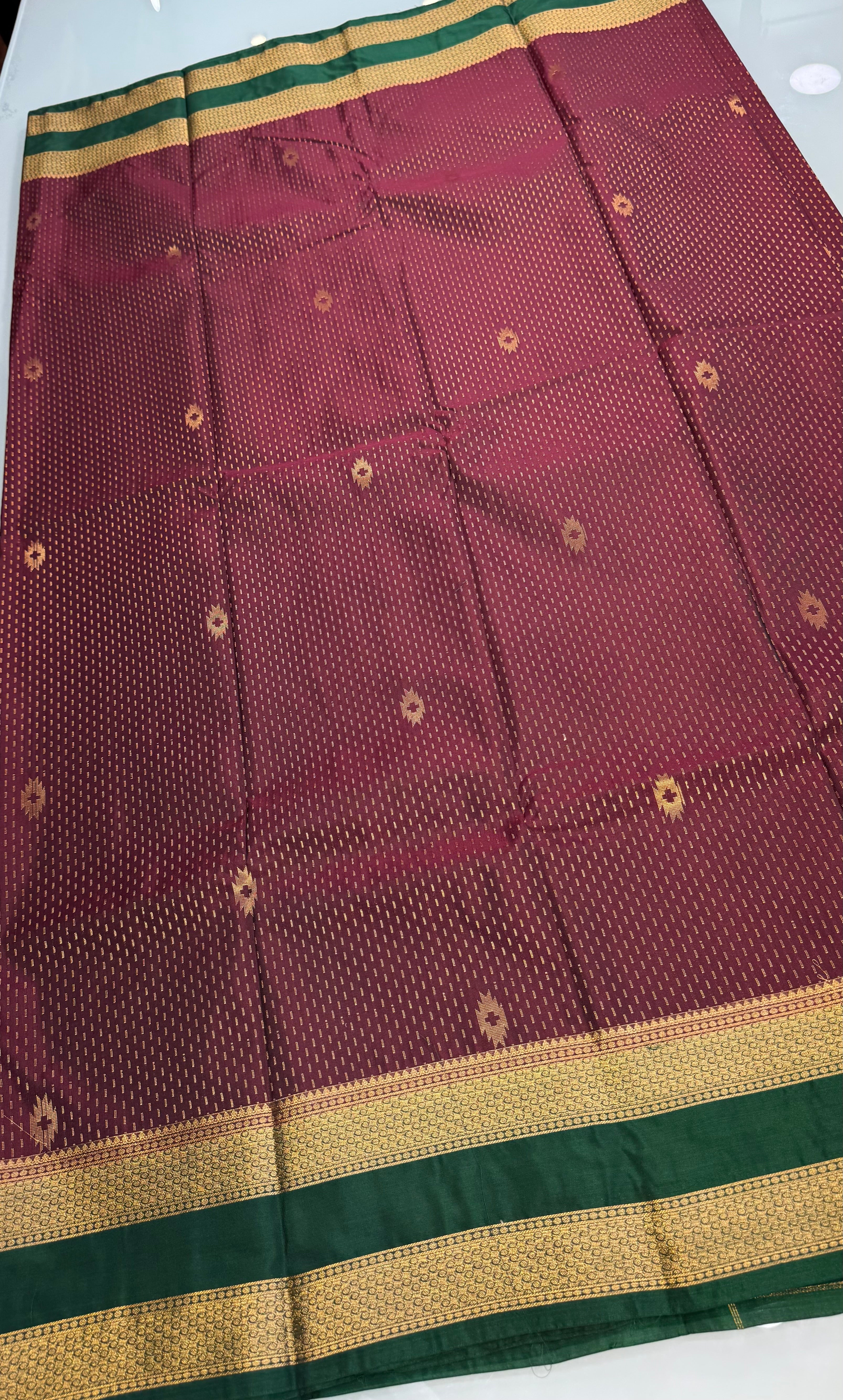Kanchi Soft silk Rettapetta Border saree | KASORE2011