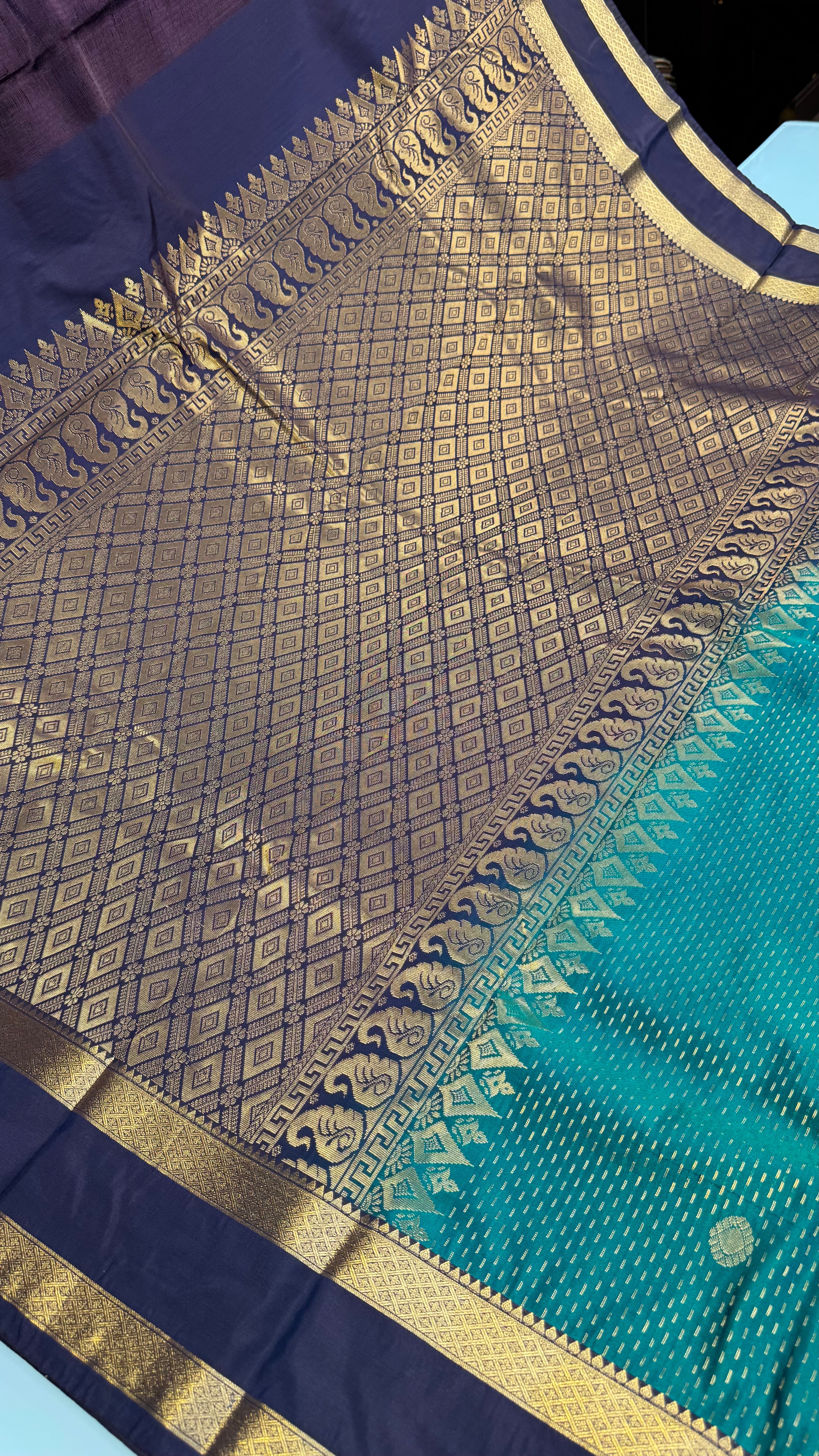 Kanchi Soft silk Rettapetta Border saree | KASORE2011