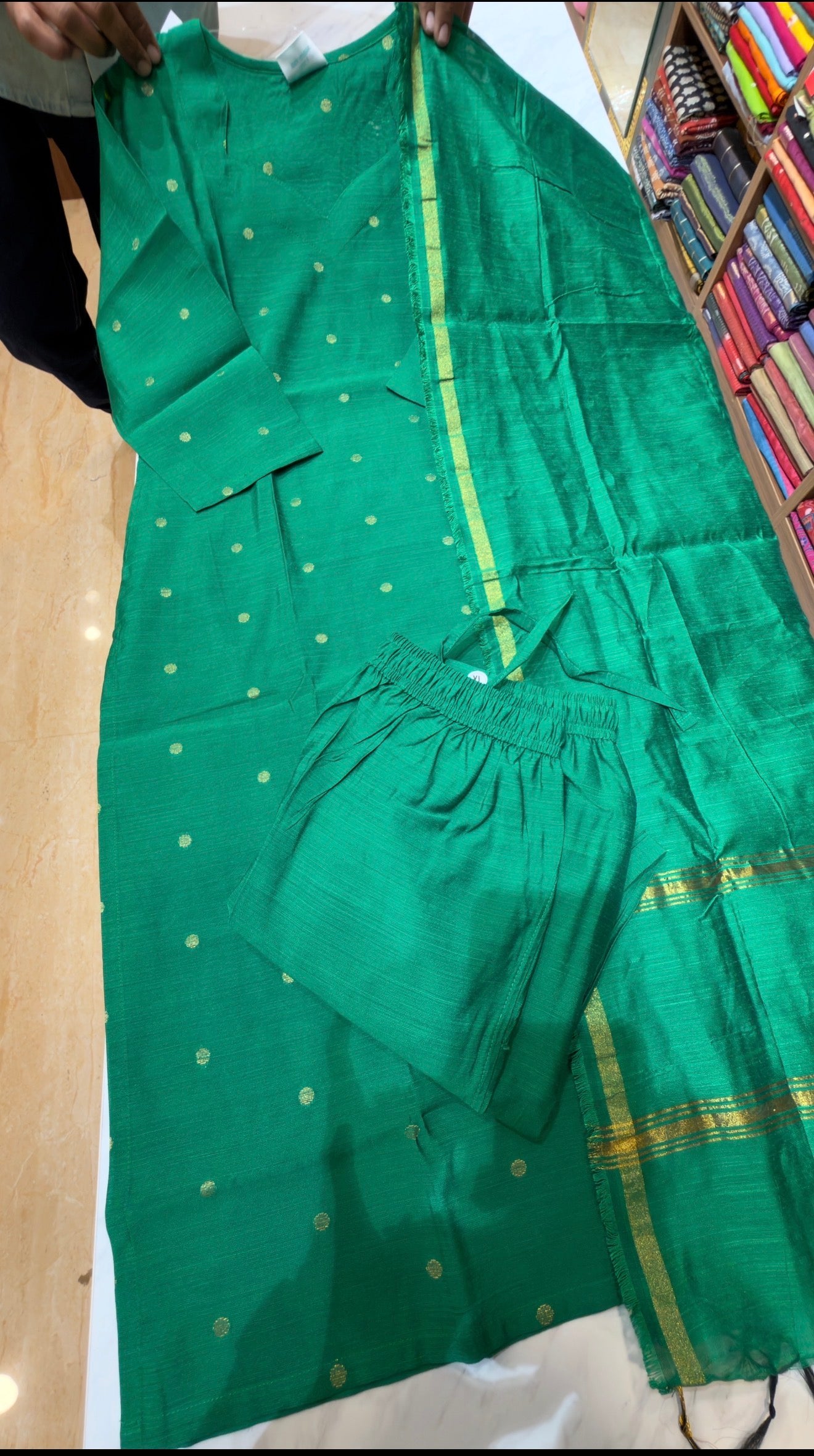 RAWSKU0426|Raw Silk Kurti Set