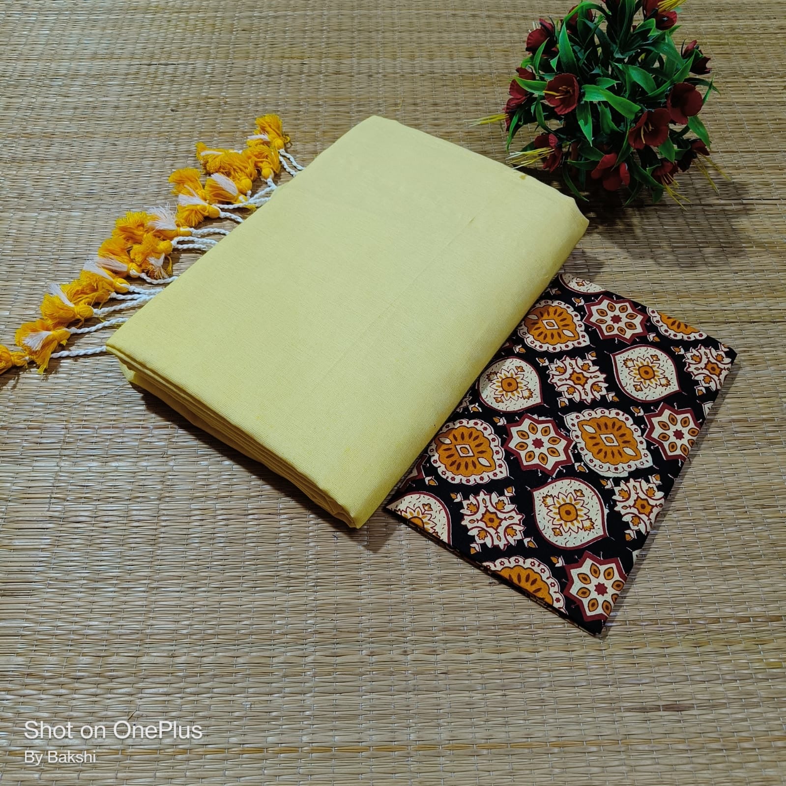 Khadi cotton and blouse combo | KADBL1511