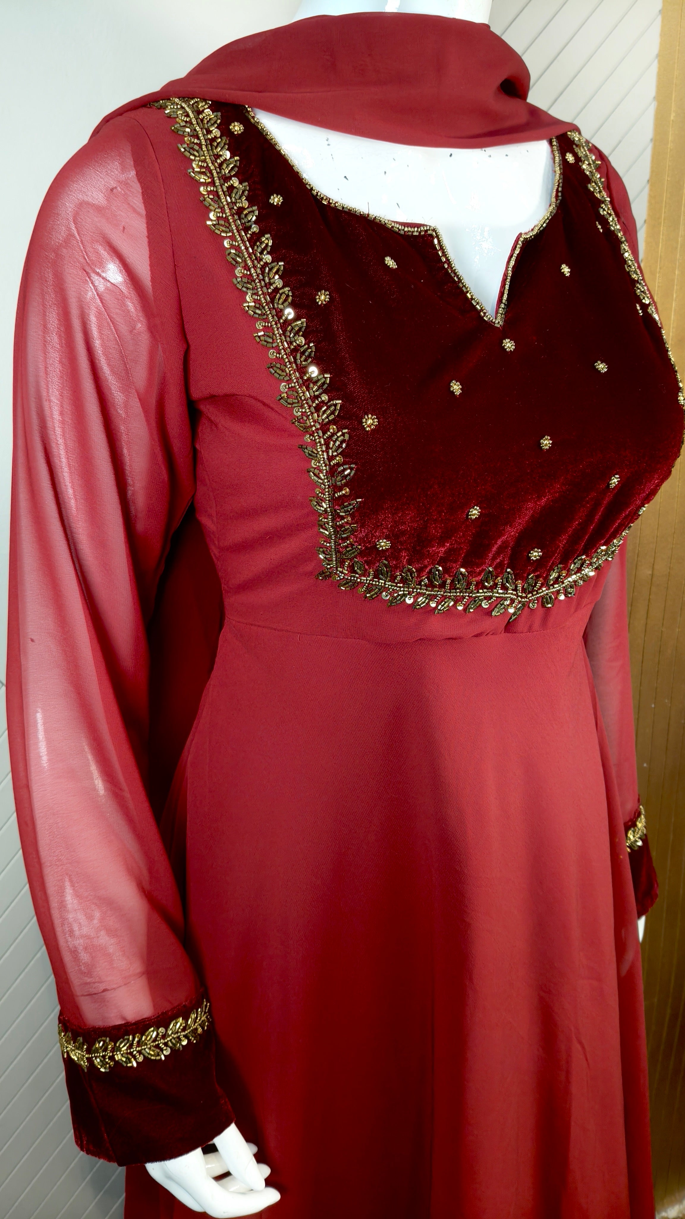 Georgette Handwork Kurti | GEKU2112