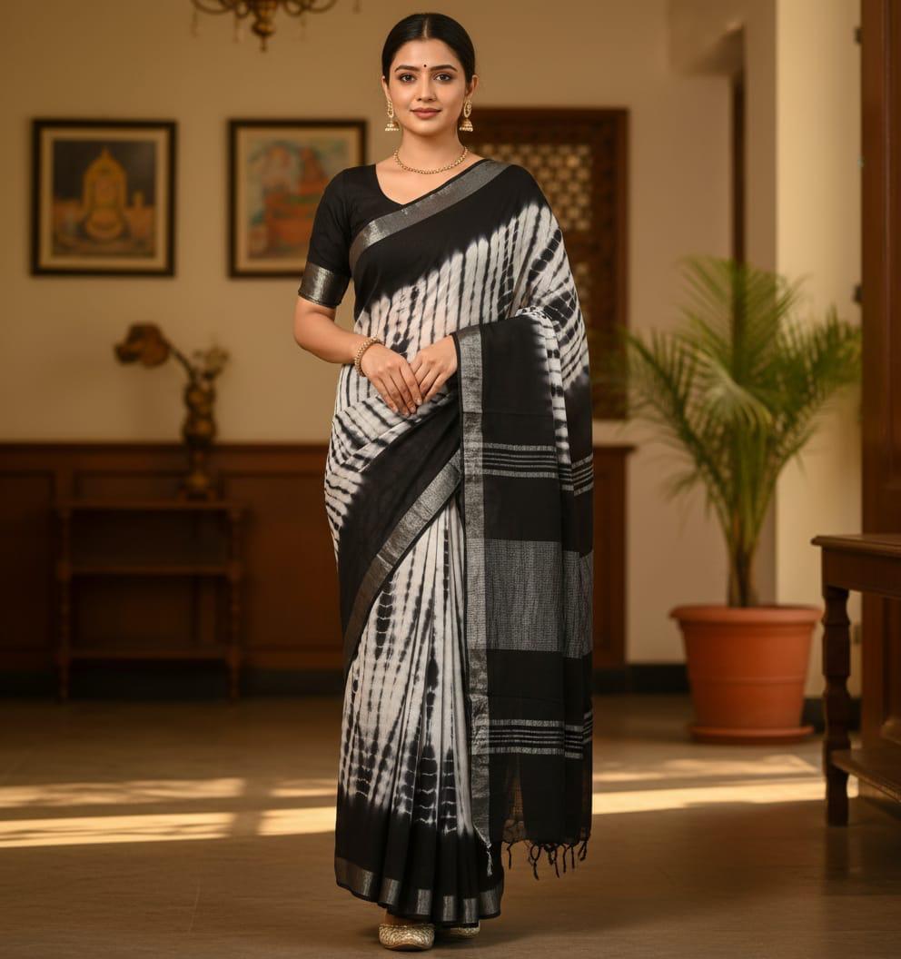 Organic Linen sarees | LICOSA2811
