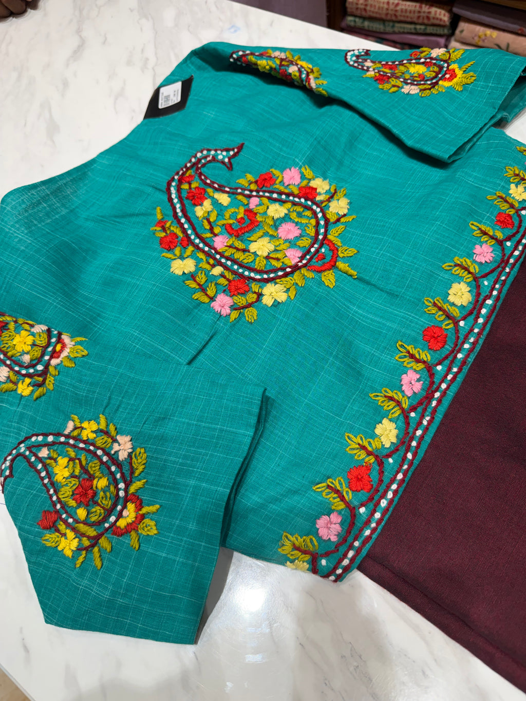Saree & Blouse combo | COT0426COM