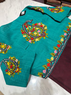 Saree & Blouse combo | COT0426COM