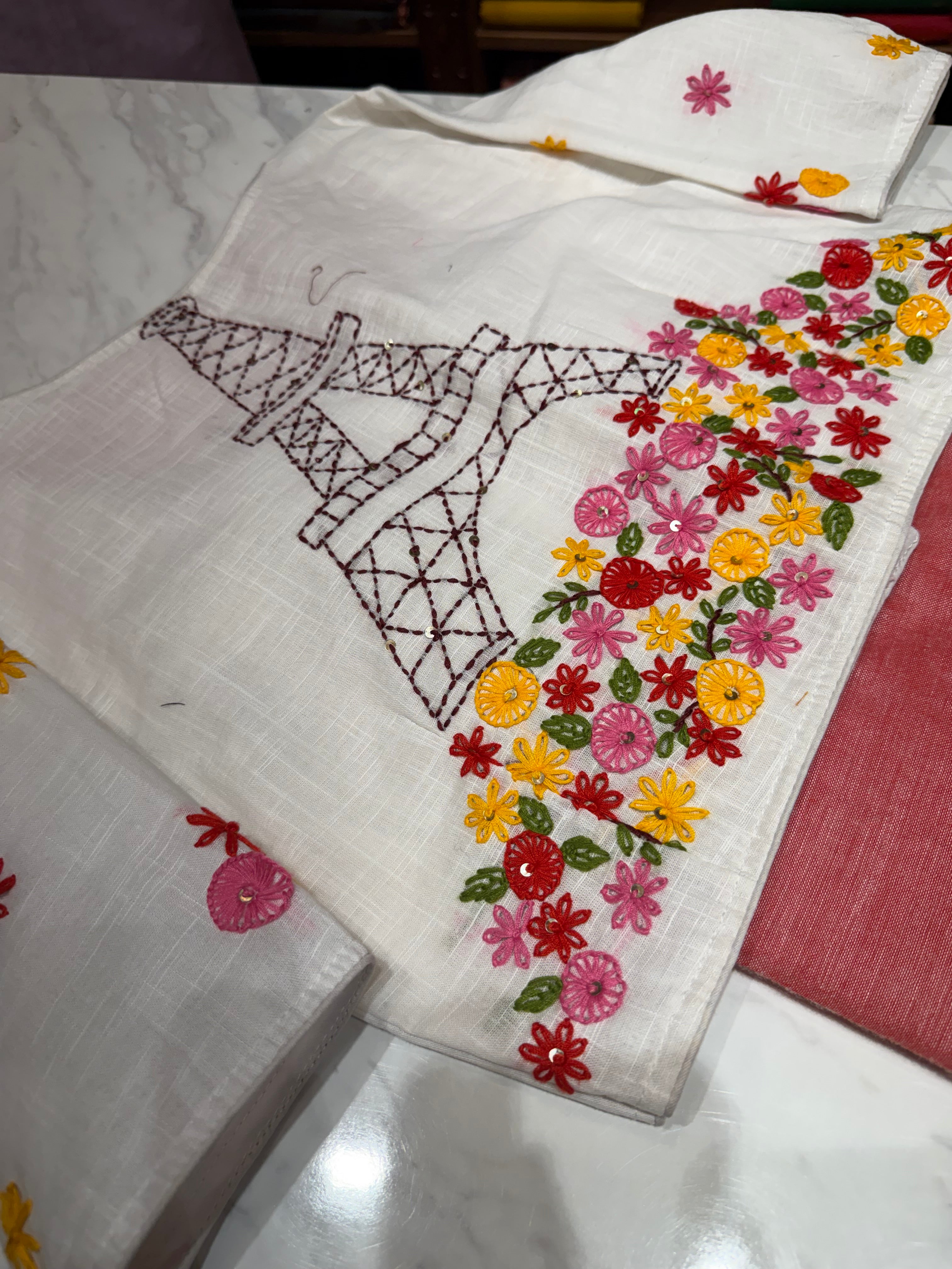 Saree & Blouse combo | COT0426COM