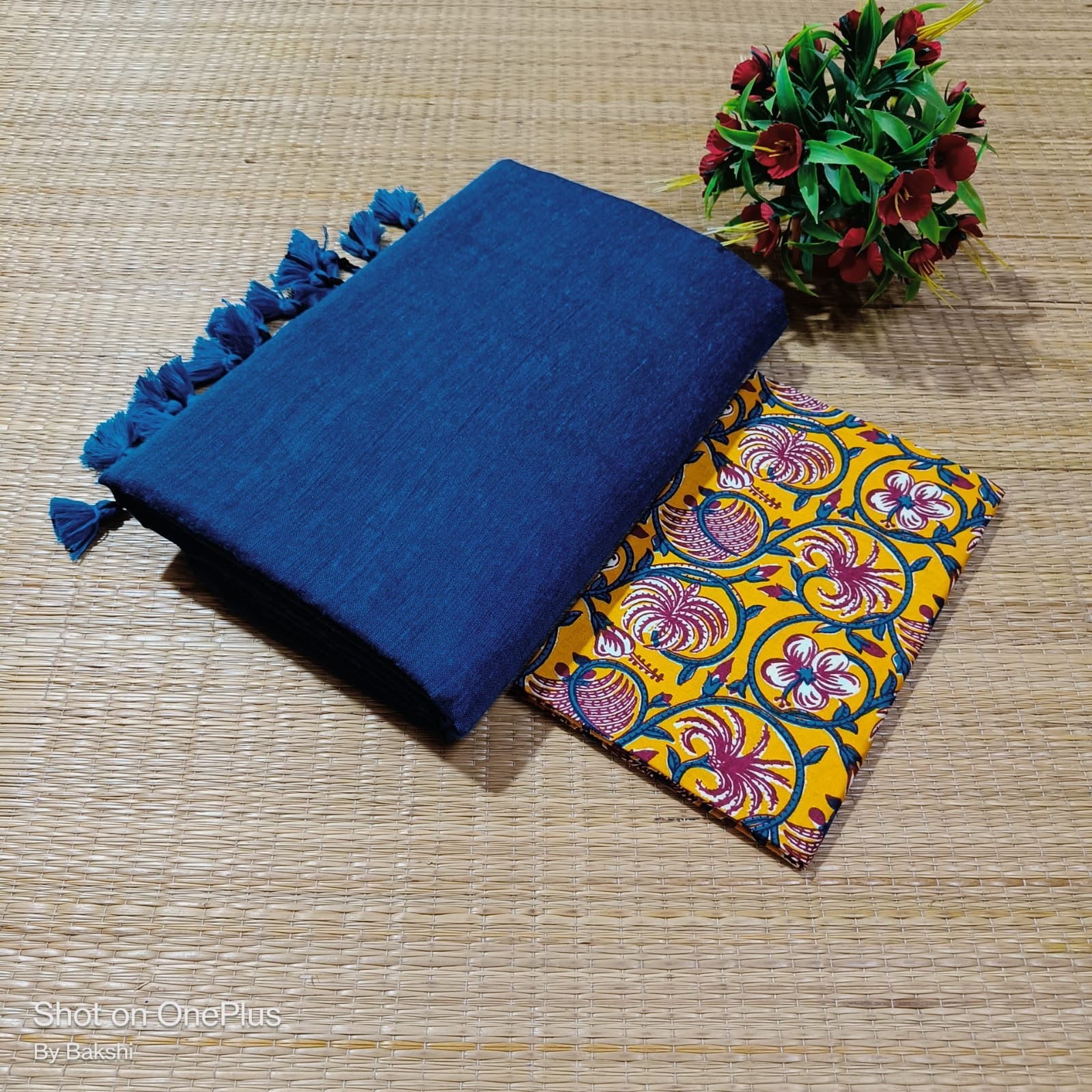 Khadi cotton and blouse combo | KADBL1511