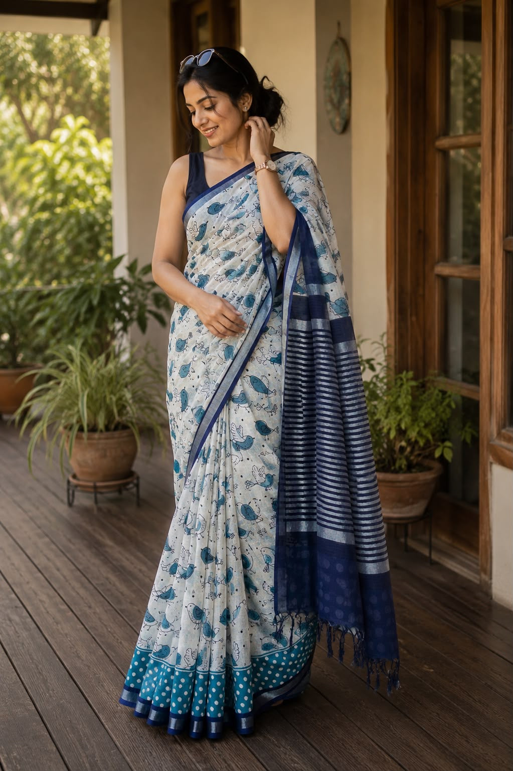 Linen saree  | LISA08