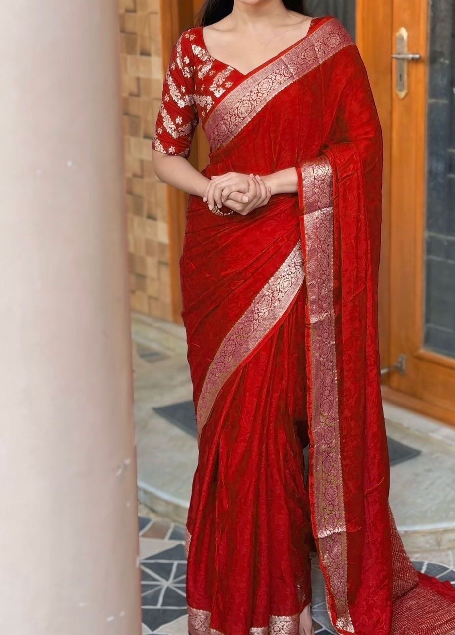 ABVI001 | Viscose Banarasi saree