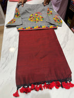 Saree & Blouse combo | COT0426COM