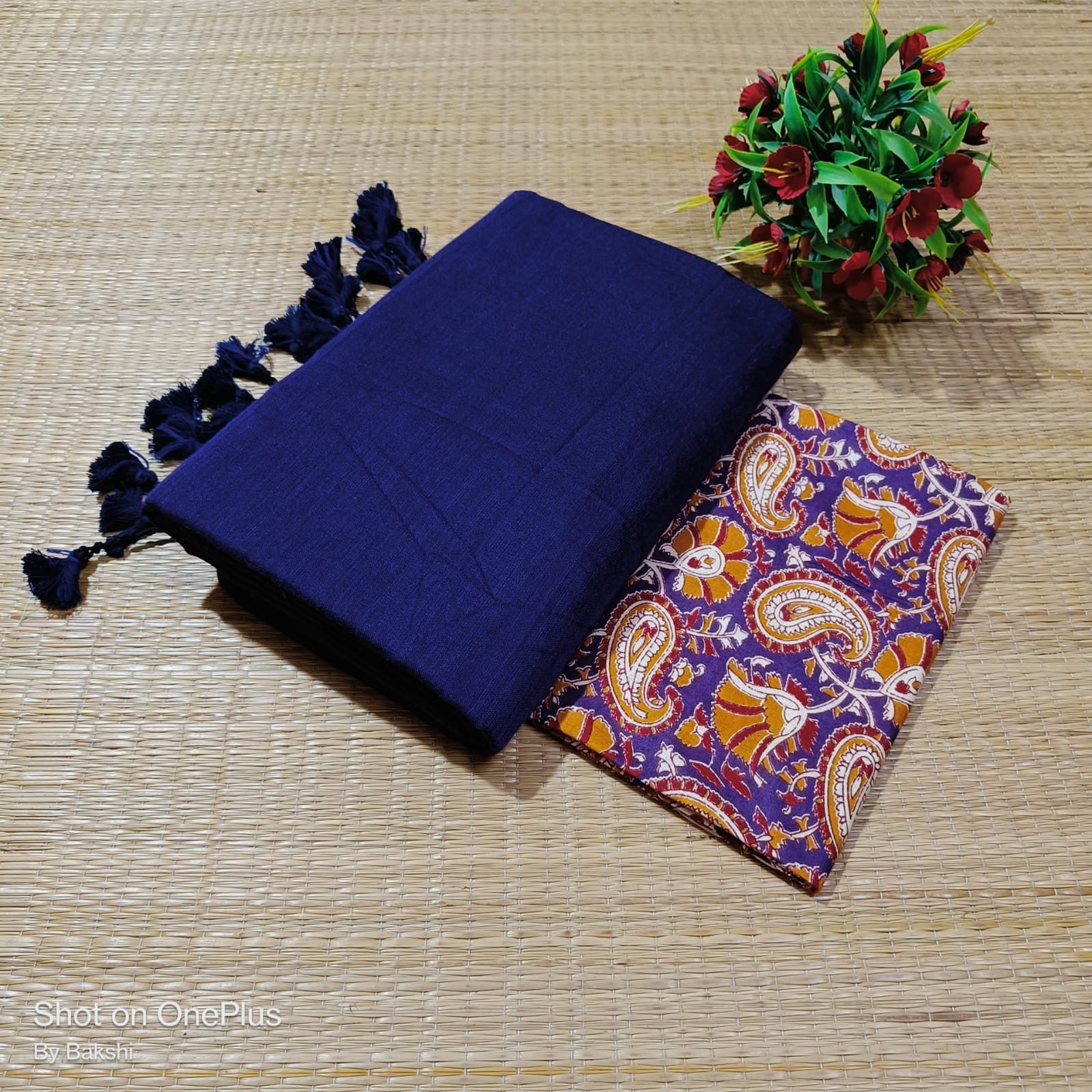 Khadi cotton and blouse combo | KADBL1511