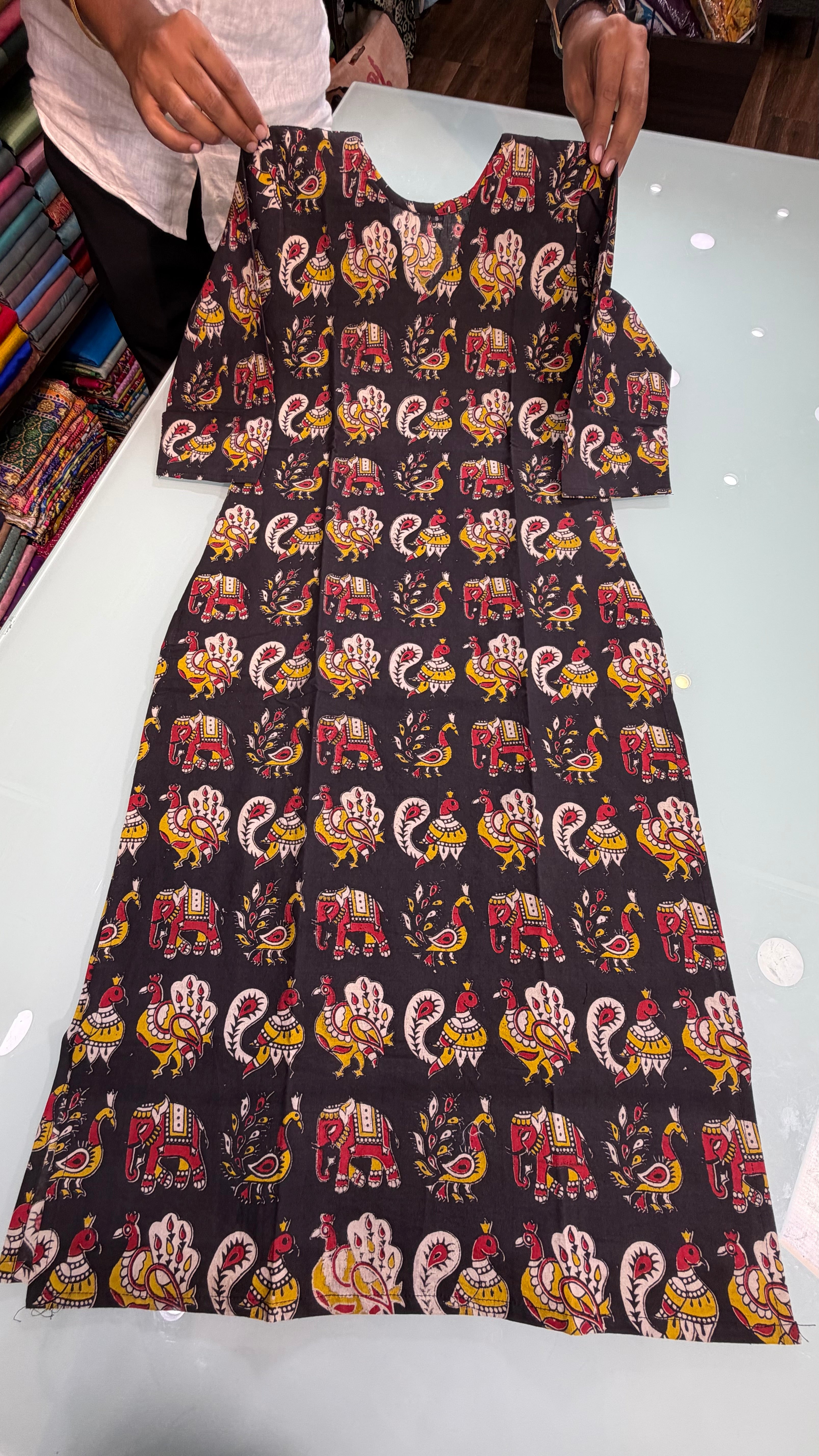 OFFKU0101 | KALAMKARI LONG KURTA