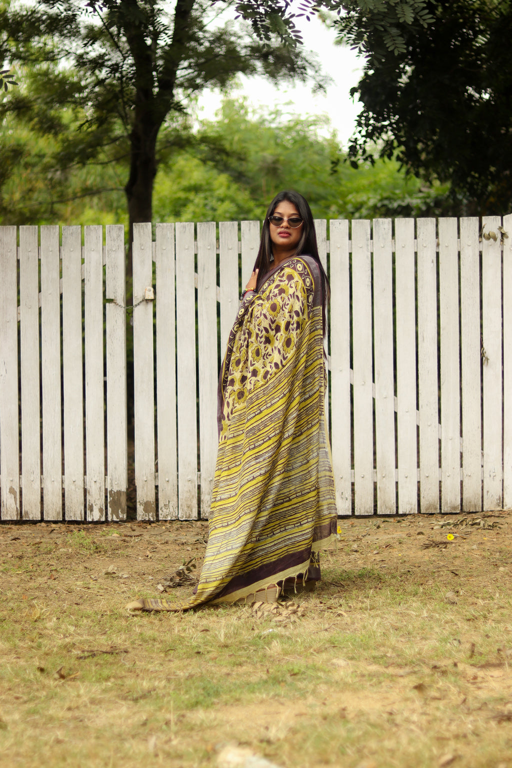 Organic Linen sarees | LICOSA2811