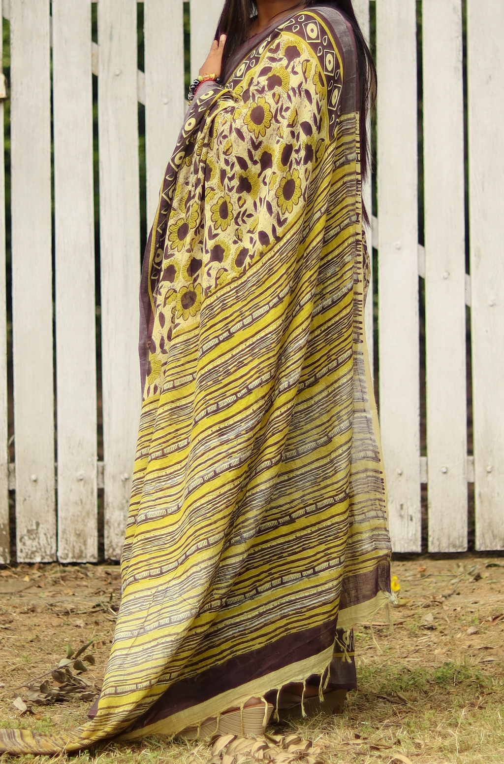 Organic Linen sarees | LICOSA2811