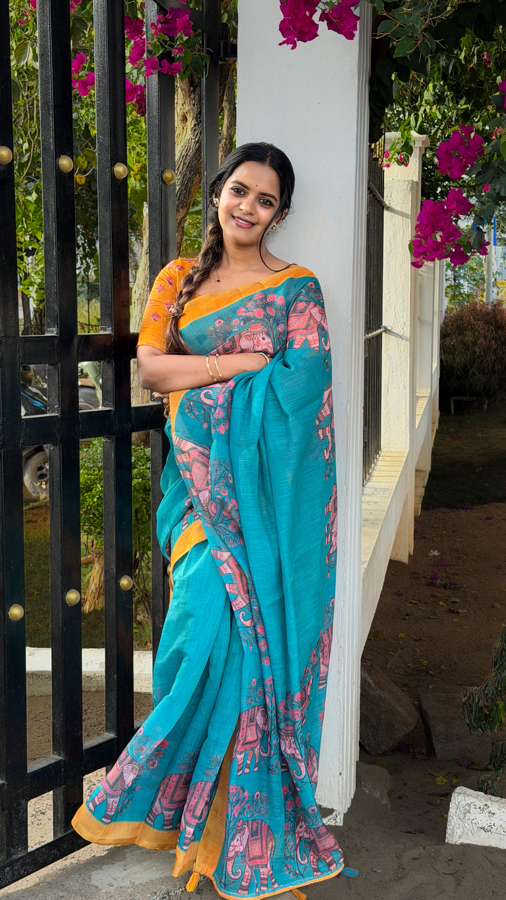 Linen saree | ABLI001