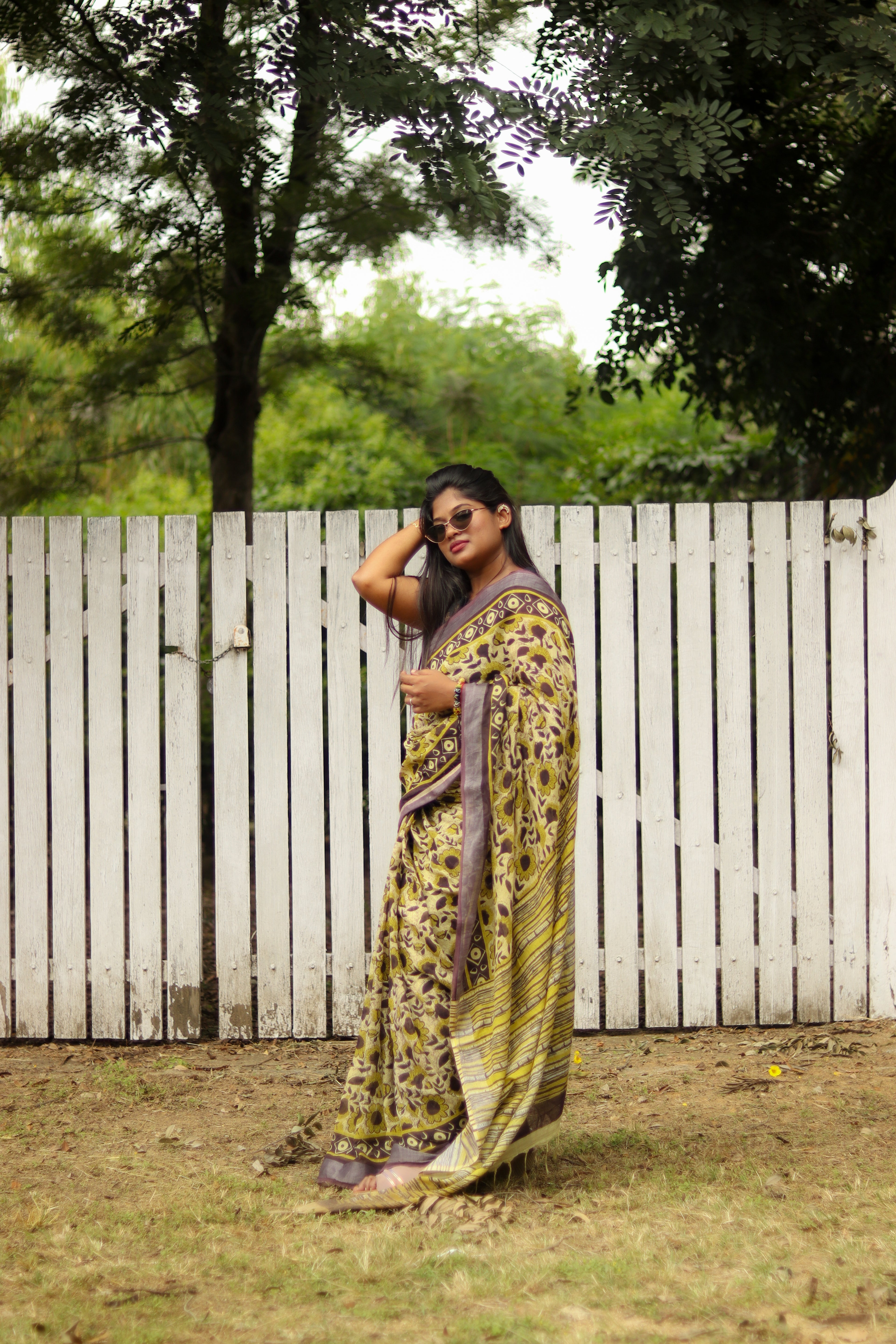 Organic Linen sarees | LICOSA2811