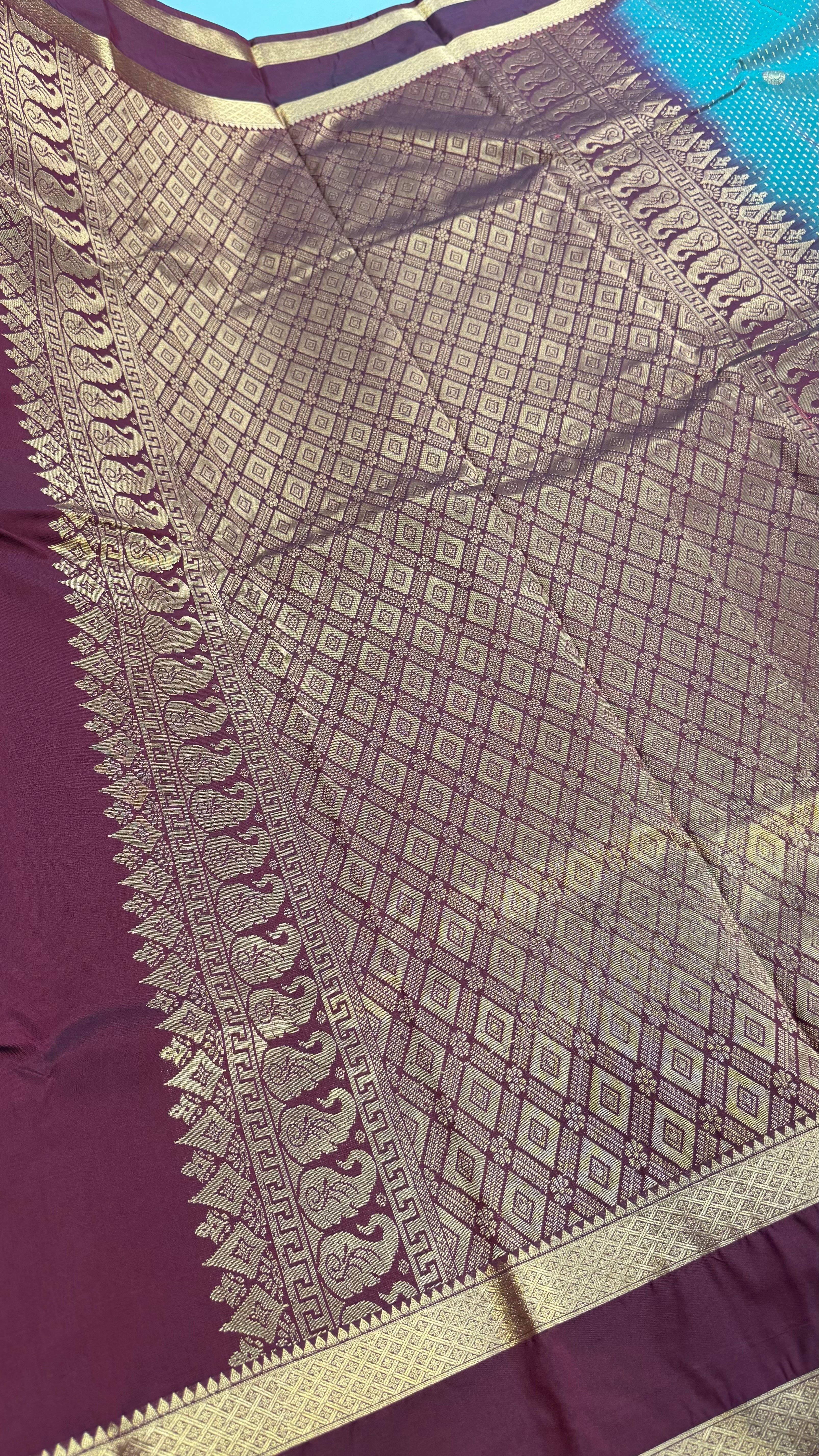 Kanchi Soft silk Rettapetta Border saree | KASORE2011