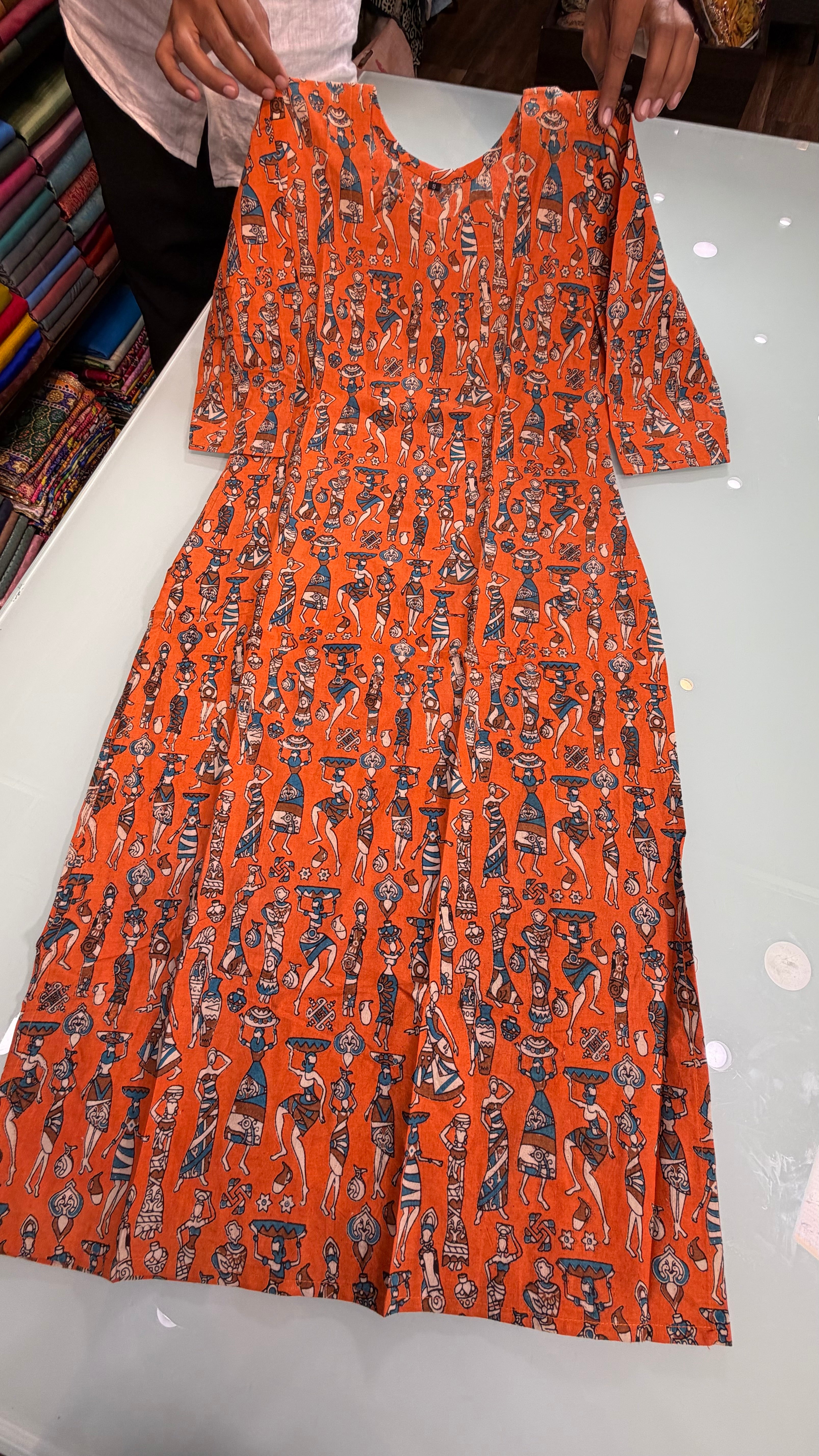 OFFKU0101 | KALAMKARI LONG KURTA