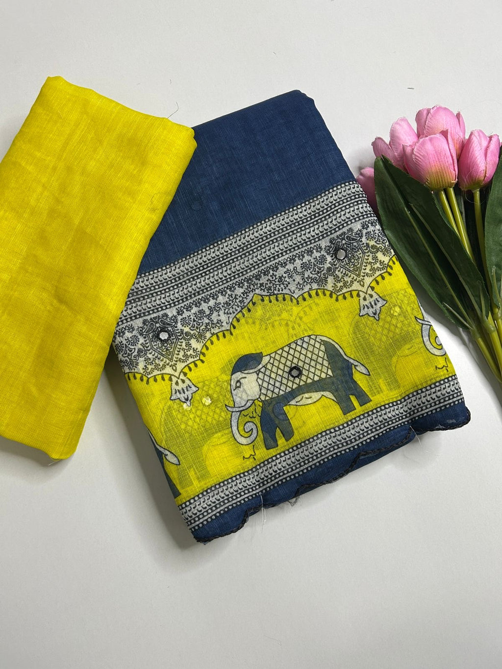 Linen saree | ABLI001
