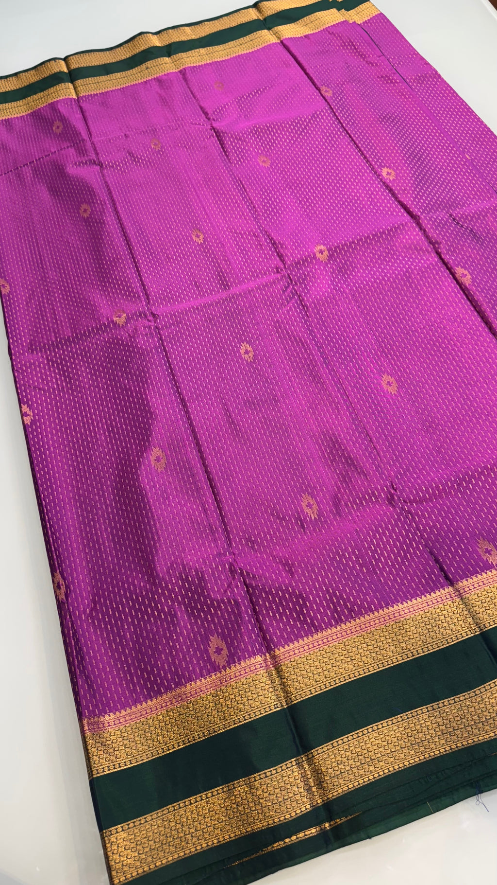 Kanchi Soft silk Rettapetta Border saree | KASORE2011