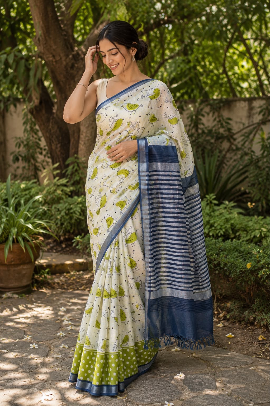 Linen saree  | LISA08