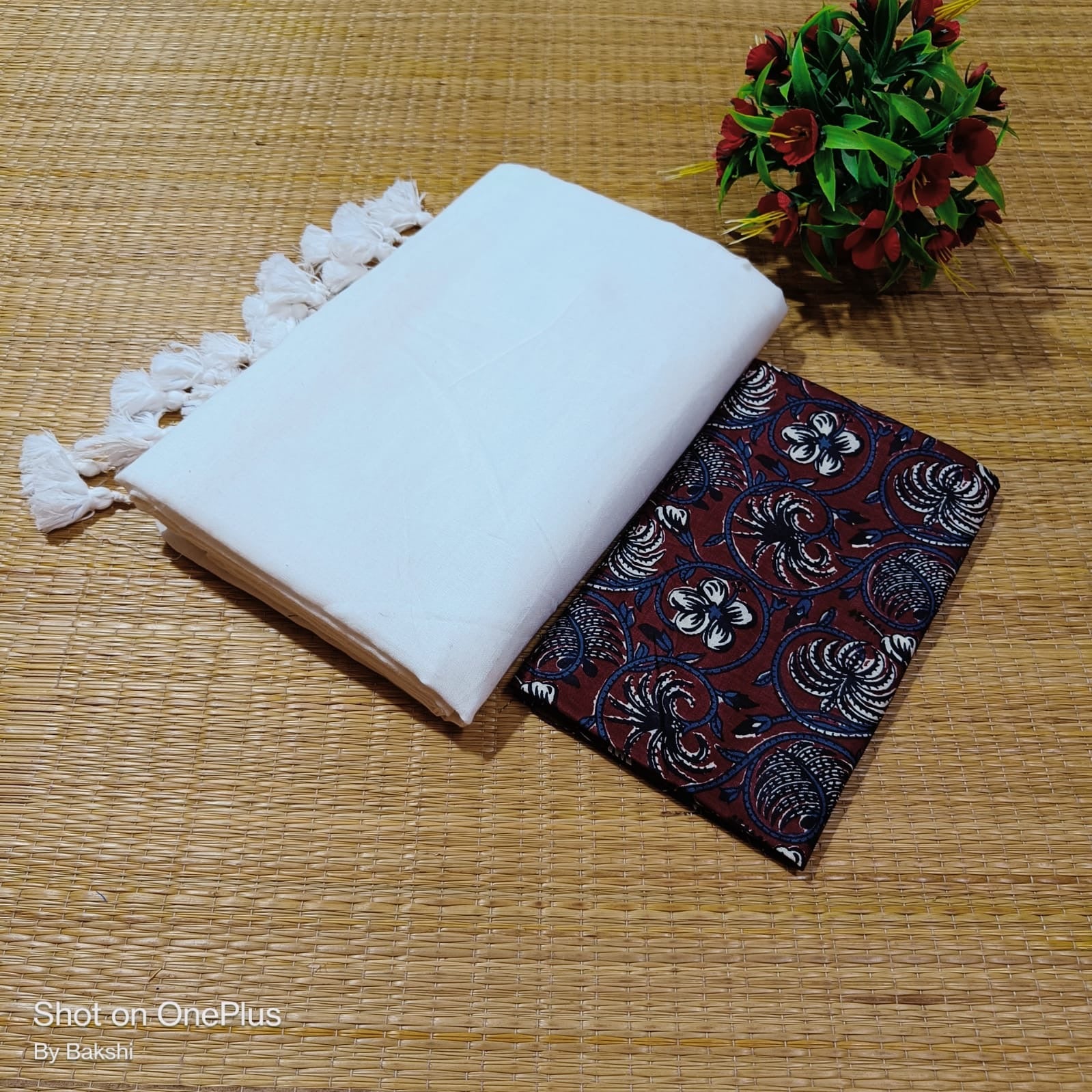 Khadi cotton and blouse combo | KADBL1511