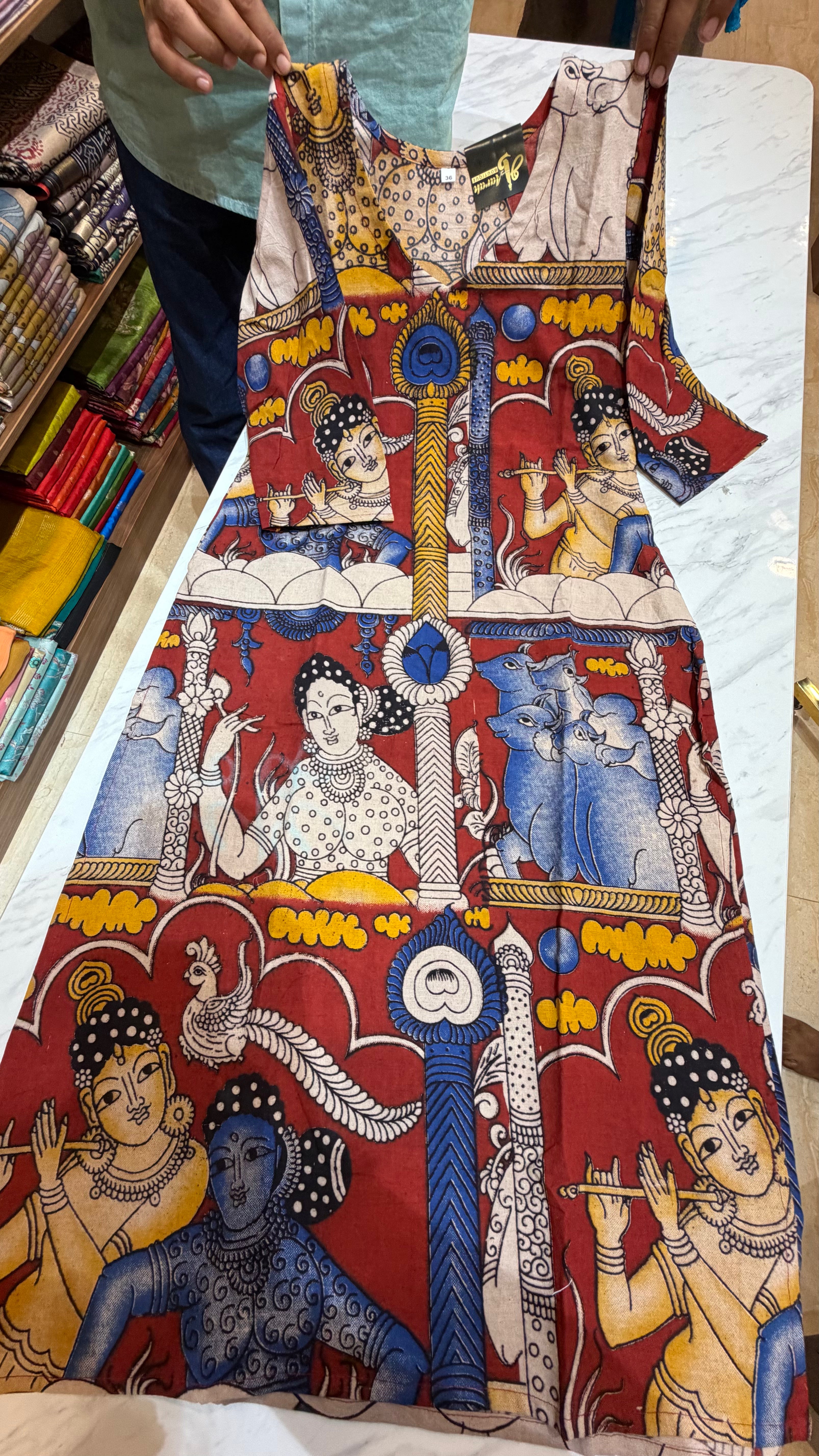 OFFKU0101 | KALAMKARI LONG KURTA