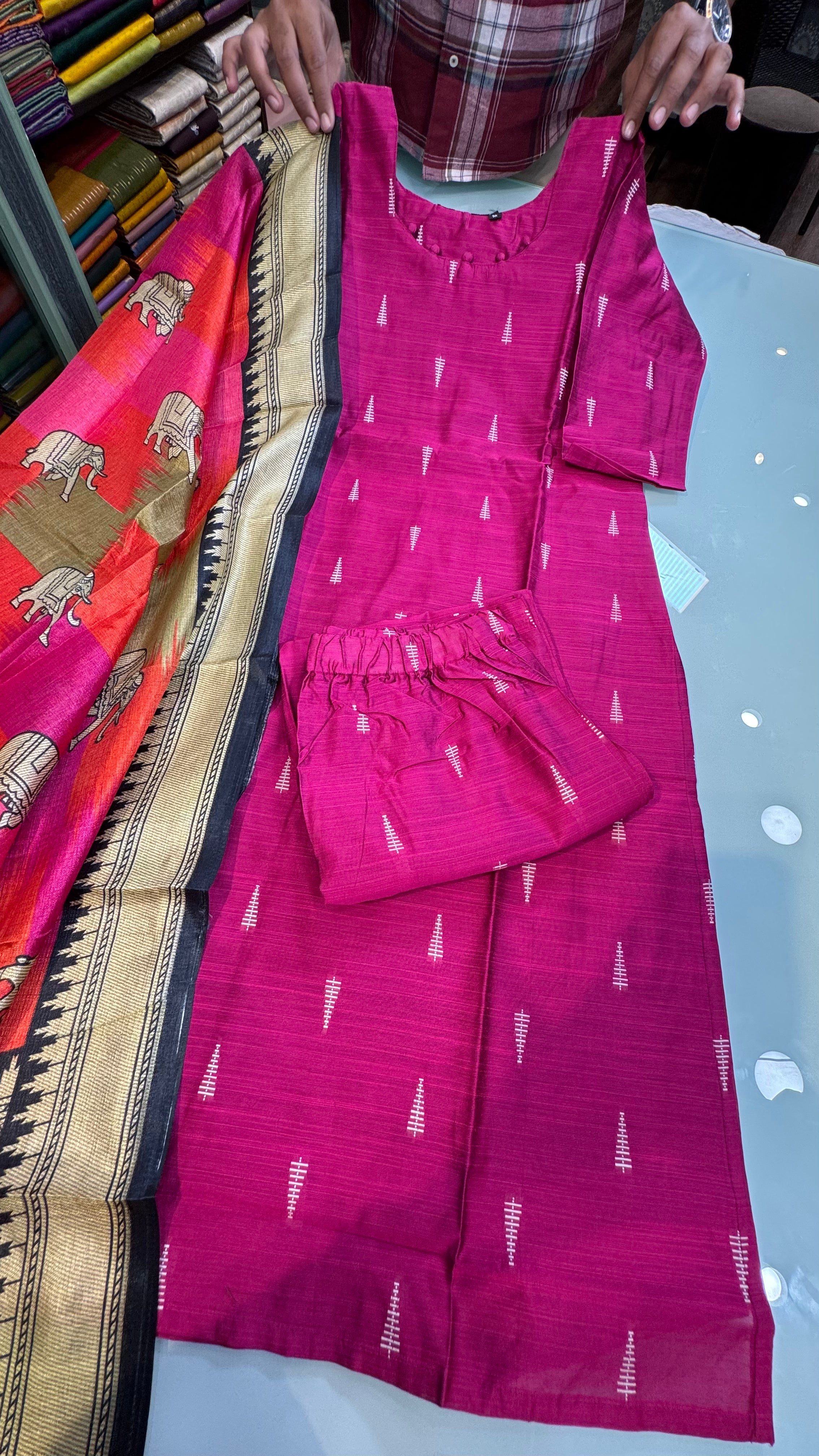 RASKU2511 | RAW SILK KURTISET