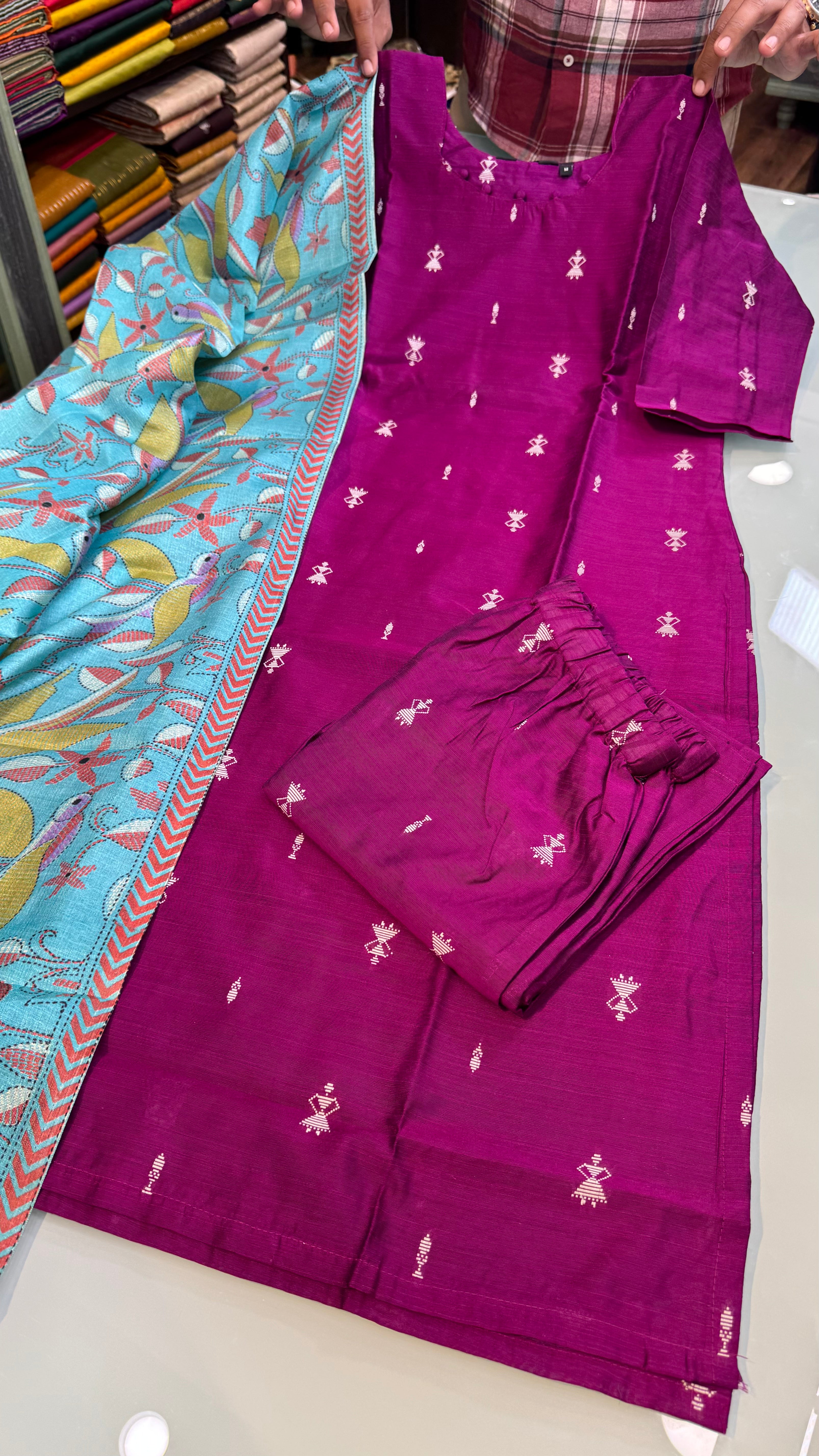 RASKU2511 | RAW SILK KURTISET