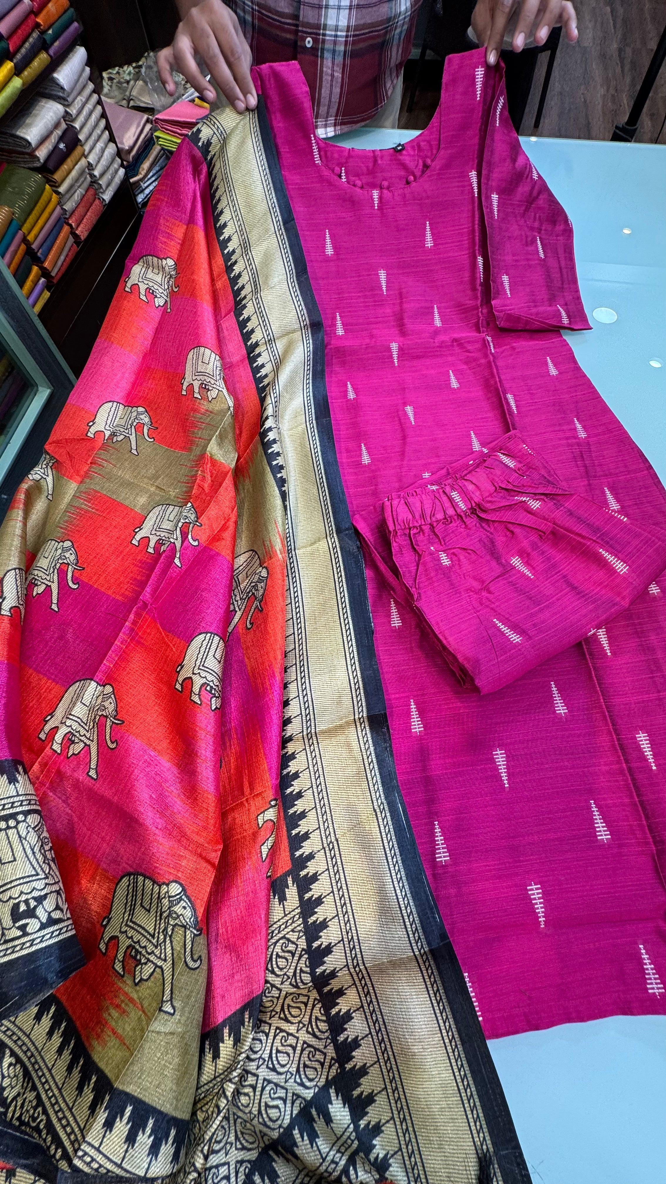 RASKU2511 | RAW SILK KURTISET